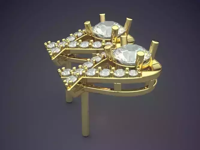 Luxurious Earrings With A Lot Of Diamonds CAD 5416