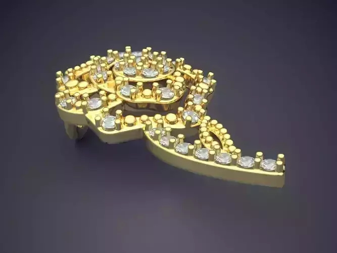 Unique Brooch Covered With Diamonds CAD 5407