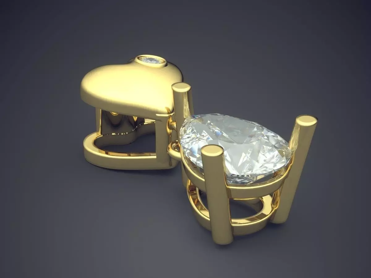 Pendant With Diamonds CAD-5405 3D print model_0