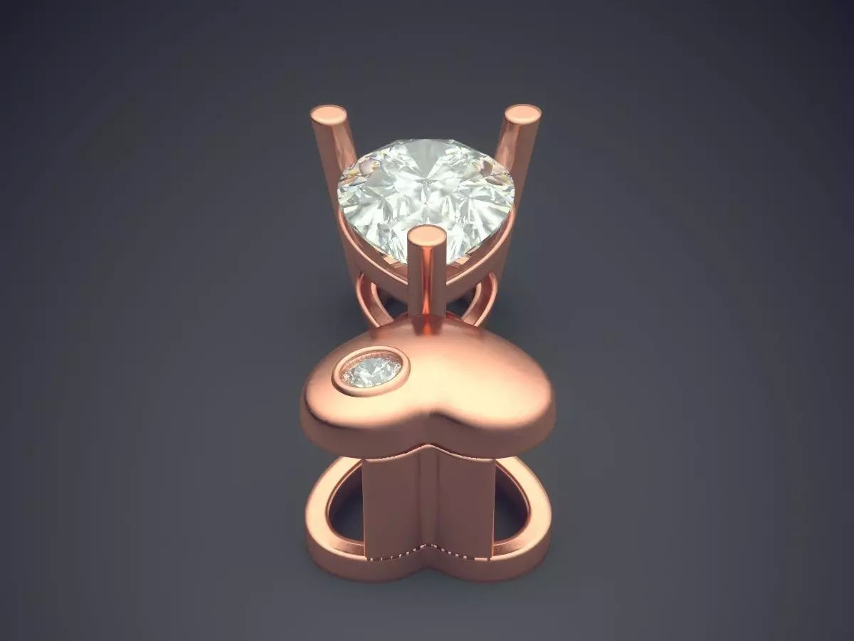 Pendant With Diamonds CAD-5405 3D print model_2