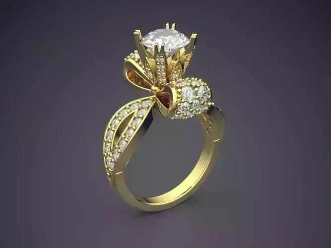 Engagement Ring With Diamonds CAD-5404