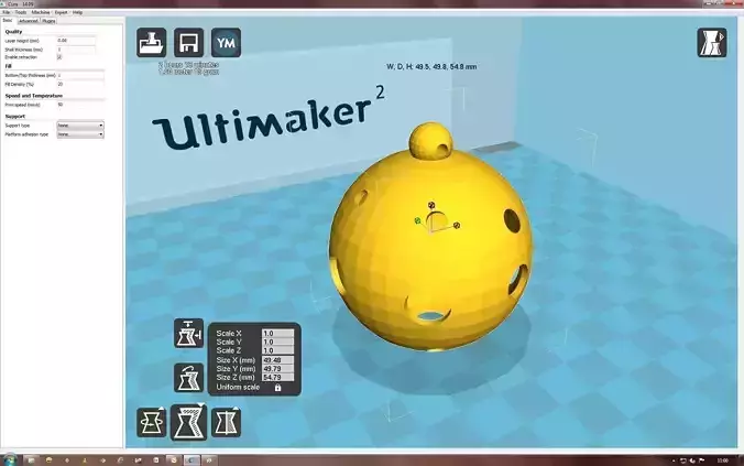 Snowflake egg in computer screen 3D print model