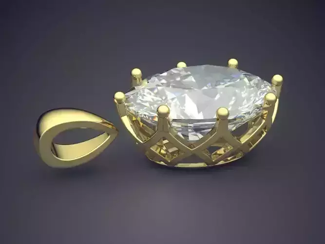 Pendant With Diamond CAD-5392