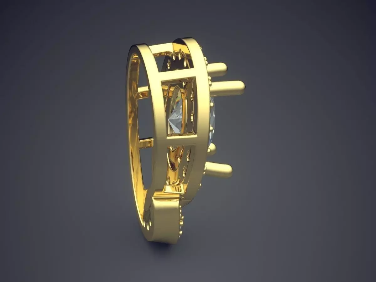 Pendant With Diamonds CAD-5394 3D print model_3