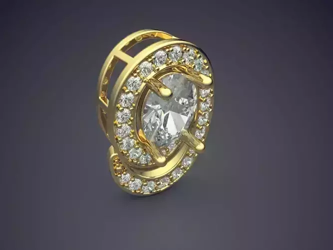 Pendant With Diamonds CAD-5394 3D print model
