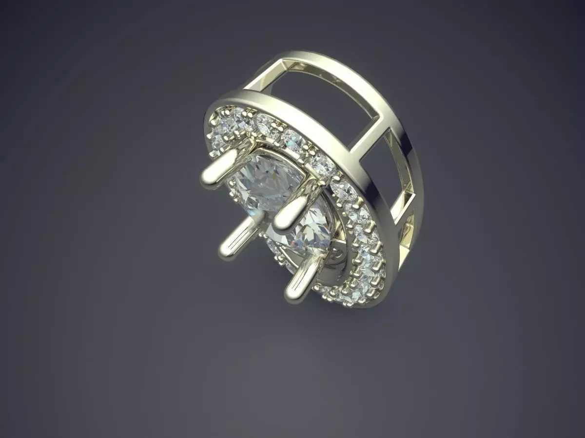 Pendant With Diamonds CAD-5394 3D print model_1