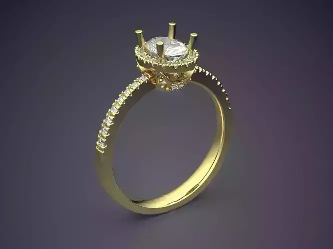 Engagement Ring With Diamonds CAD-5382