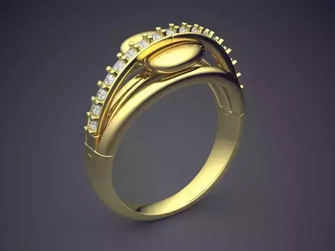 Engagement Ring With Diamonds CAD-5378