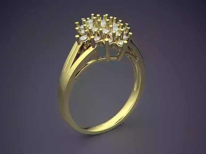 Ring With Plenty Of Diamonds On Top CAD 5372