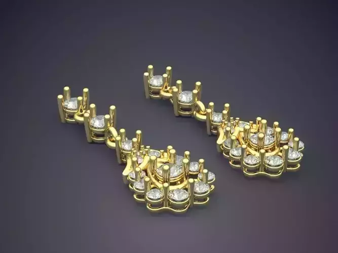 Earrings With Diamonds CAD-5369