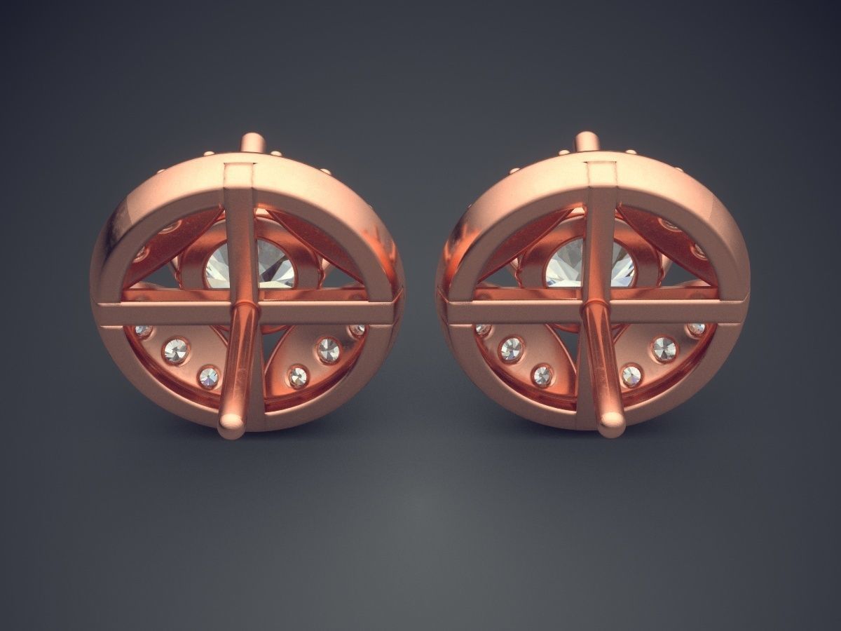 Earrings With Diamonds CAD-5364 3D print model_2