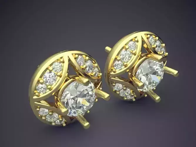 Earrings With Diamonds CAD-5364