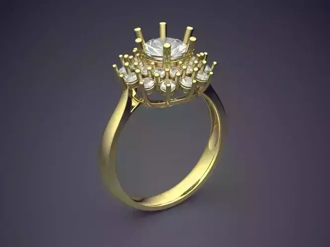 Engagement Ring With Diamonds CAD-5361