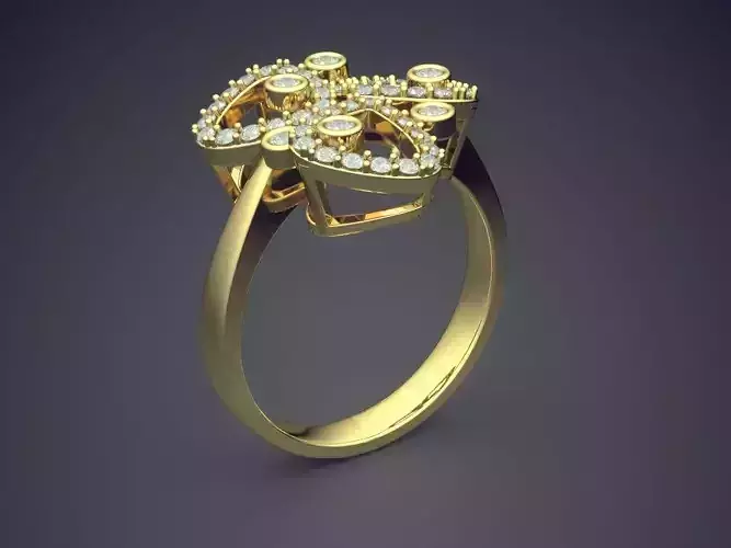 Engagement Ring With Diamonds CAD-5359