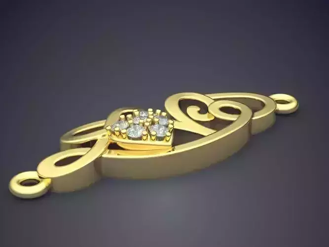 Jewerly Piece With Small Diamond Heart CAD 5345