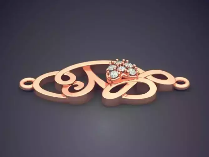 Jewerly Piece With Small Diamond Heart CAD 5345