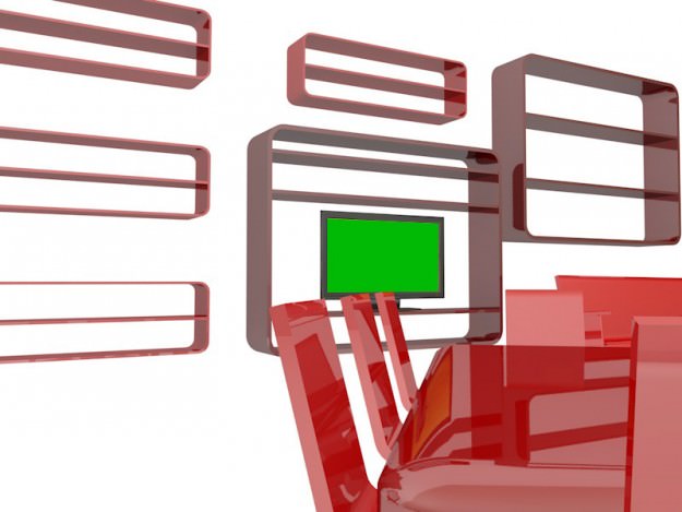 Minimal Design Furniture Set and Led TV Free 3D model_2