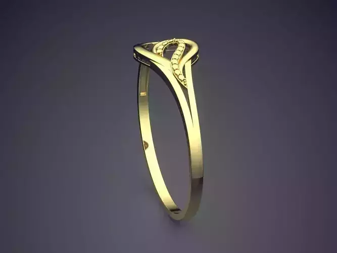 Simple Ring With Interesting Ornament On Top CAD 5346