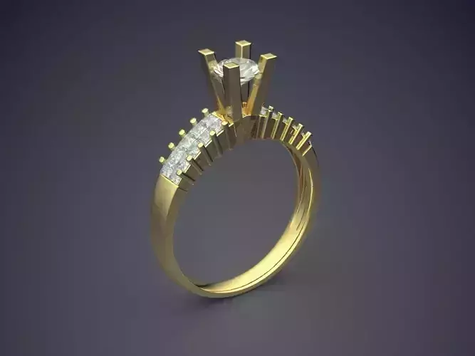 Luxurious Ring With A Lot Of Diamonds CAD 5337 3D print model