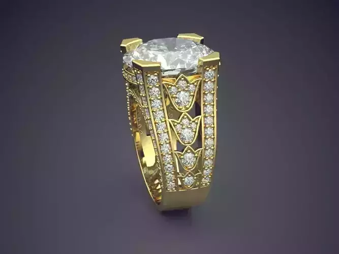 Very Luxurious Ring With Enormous Diamond CAD 5352