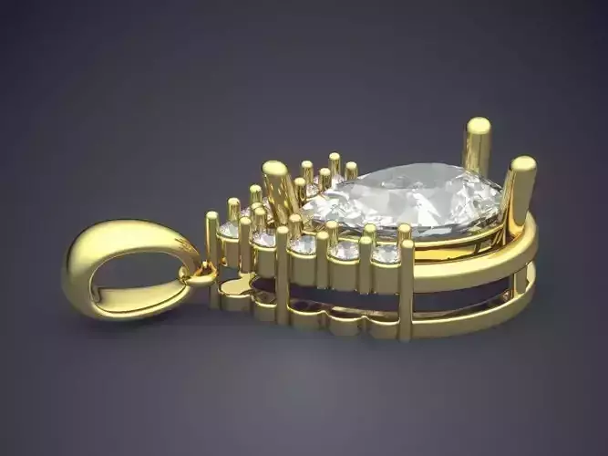 Pendant With Bunch Of Diamonds CAD 5331
