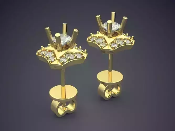 Earrings With Diamonds CAD-5327