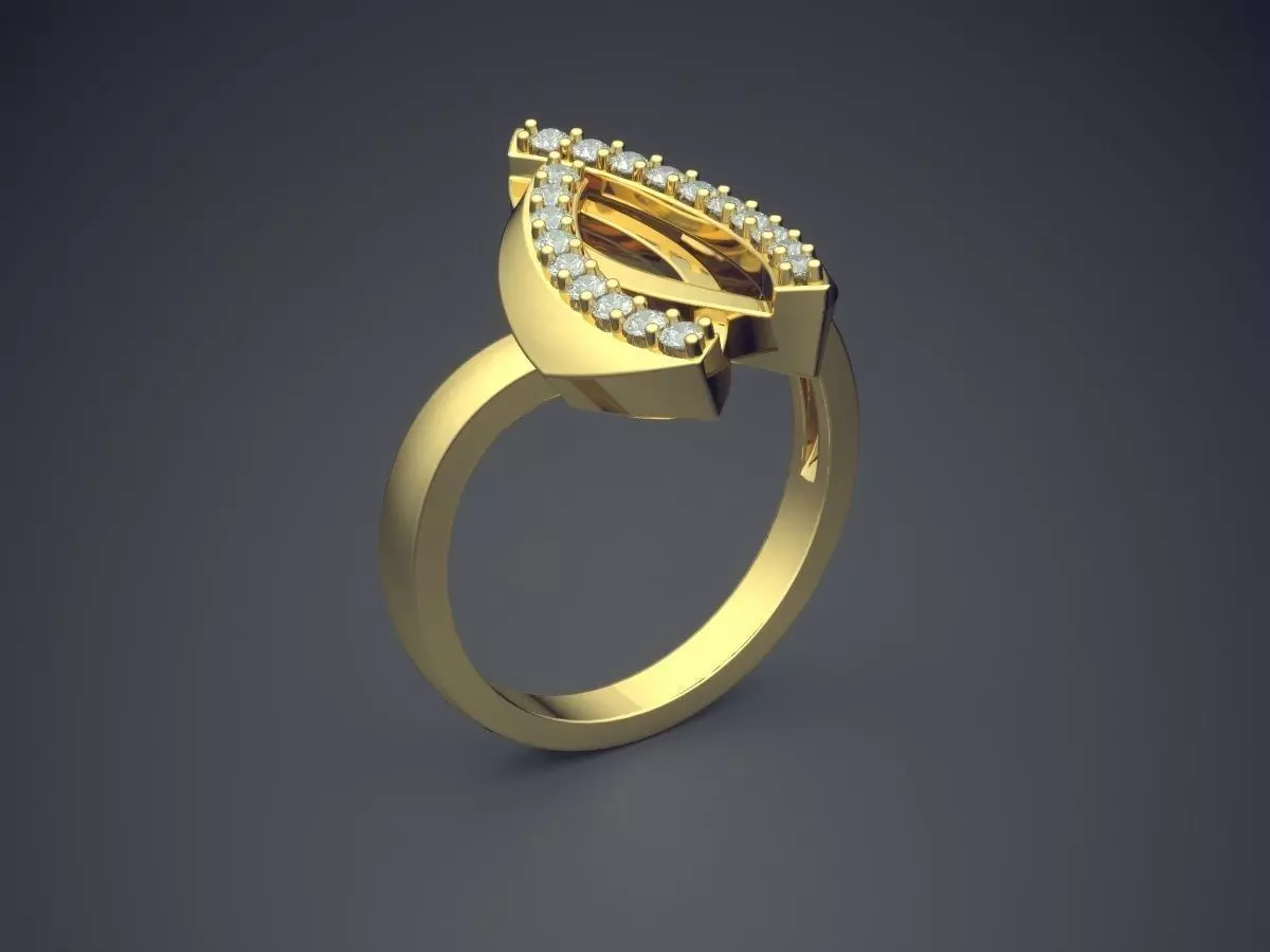 Unique Ring CAD-5321 3D print model_0