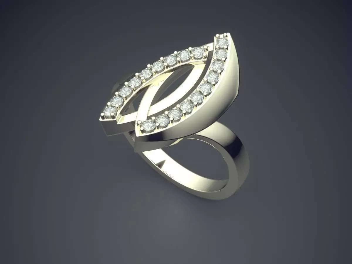Unique Ring CAD-5321 3D print model_1