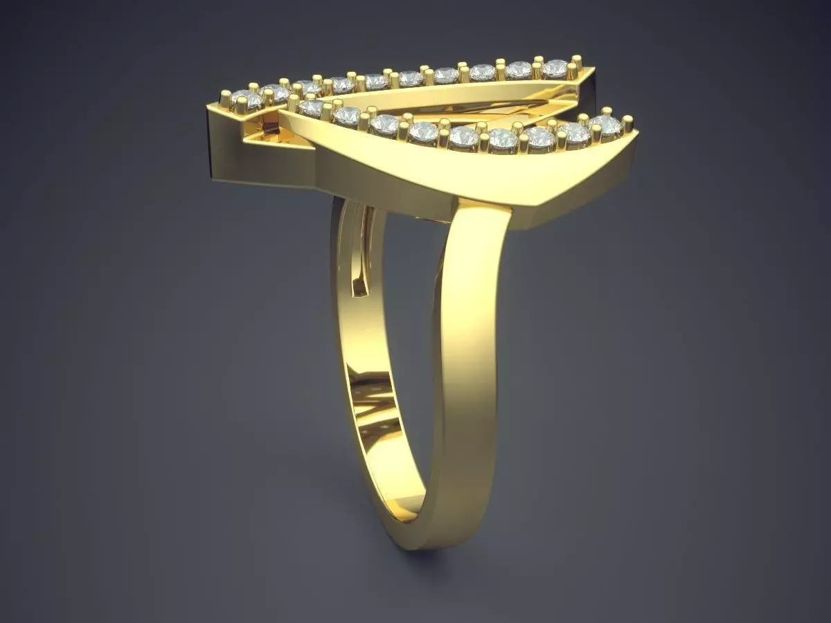 Unique Ring CAD-5321 3D print model_3