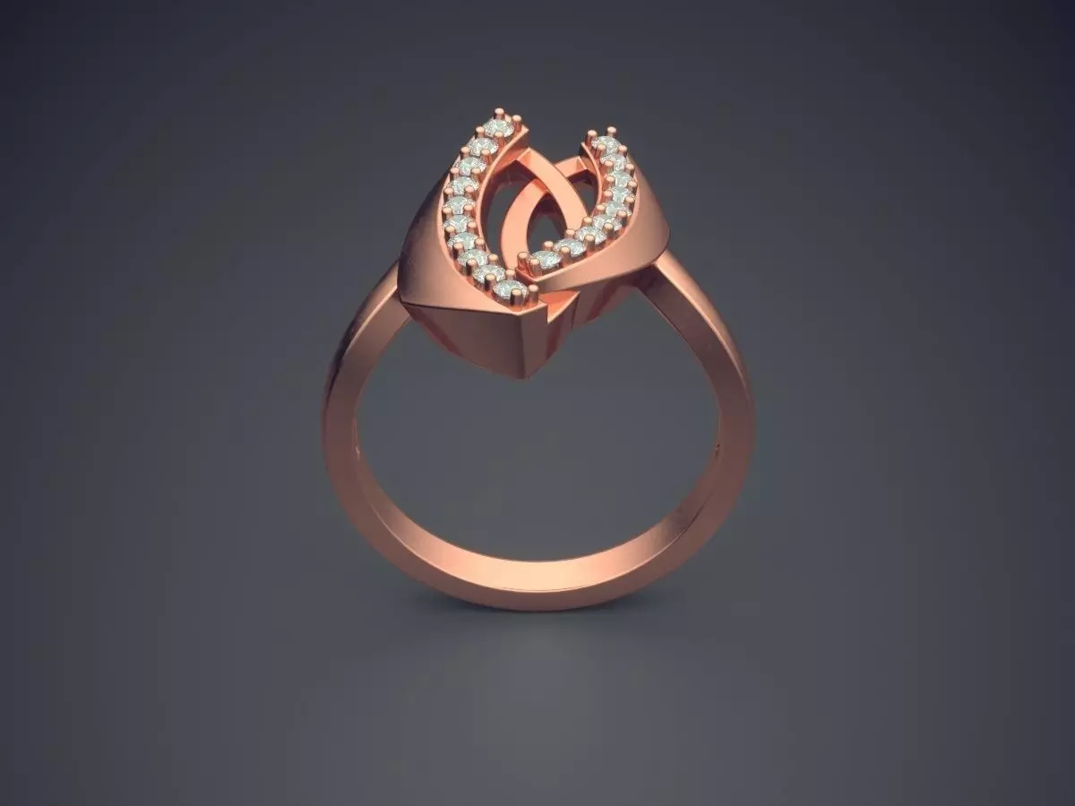Unique Ring CAD-5321 3D print model_2