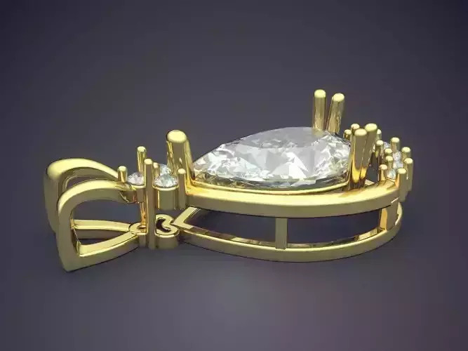 Pendant With Diamonds CAD-5320