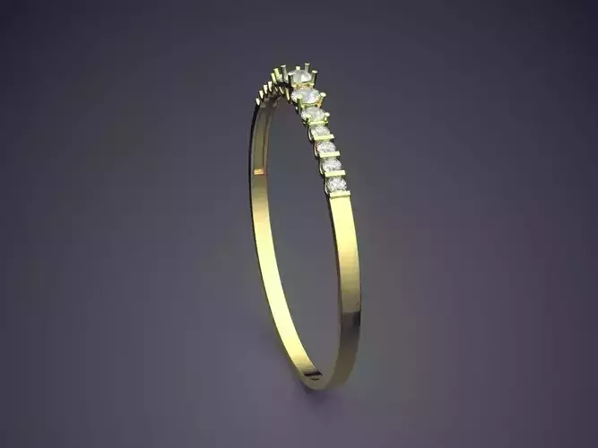 Thin Ring With Diamonds CAD-5315