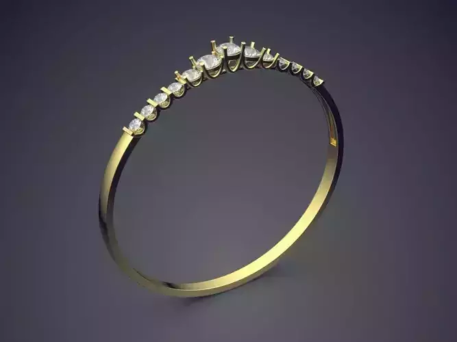 Thin Ring With Diamonds CAD-5315