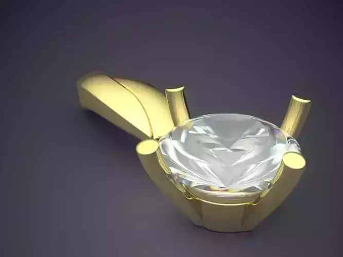 Pendant With Diamond CAD-5309 3D print model