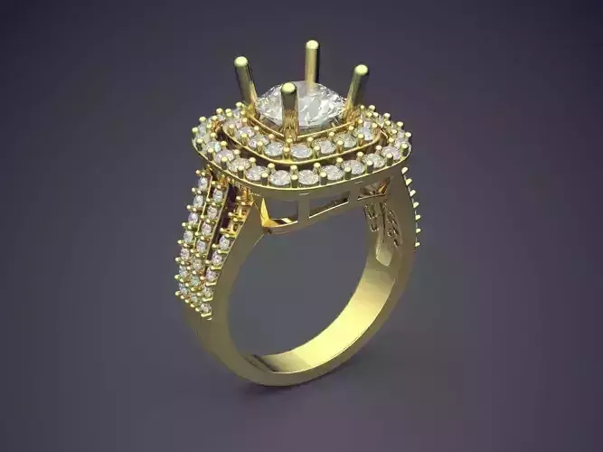 Engagement Ring With Diamonds CAD-5319