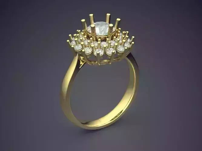 Engagement Ring With Diamonds CAD-5306