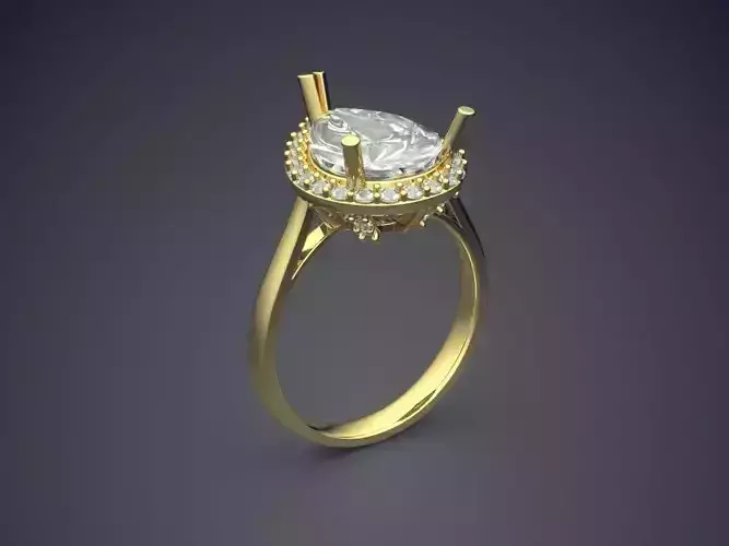 Ring With Diamonds CAD-5302