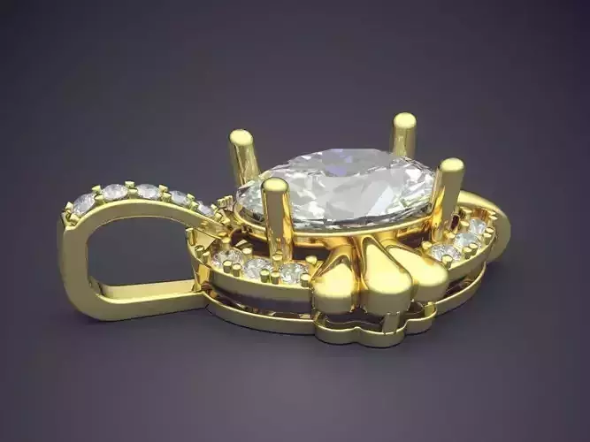 Luxurious Pendant With Diamonds CAD-5305