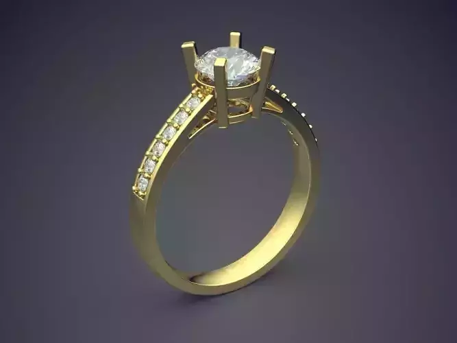 Engagement Ring With Diamonds CAD-5297