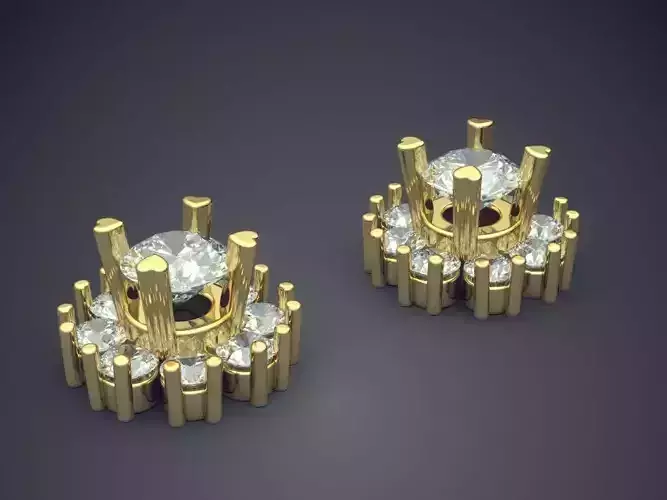 Earrings With Diamonds CAD-5296