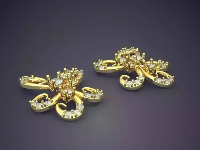 Earrings With Diamonds CAD-5289