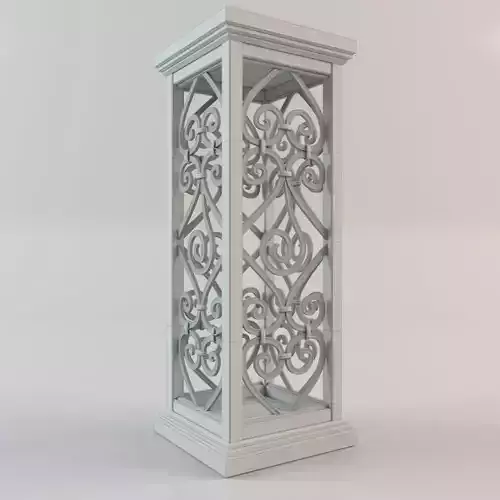 Column ornate candle holder 3D model