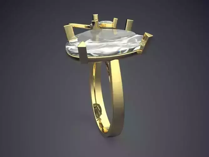 Thin Ring With Huge Diamond CAD 5280