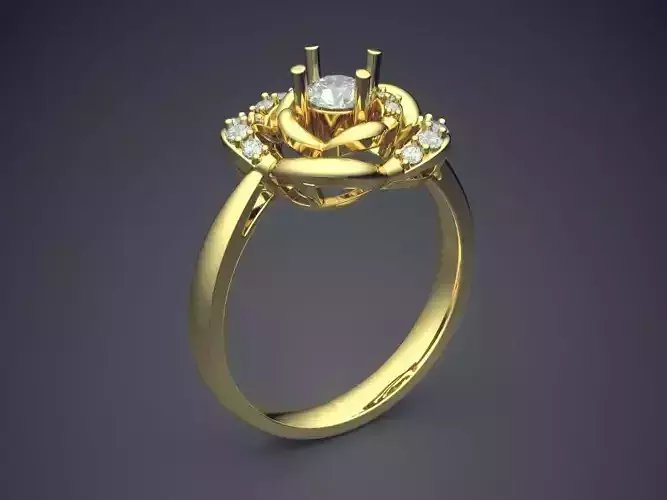 Engagement Ring With Diamonds CAD-5269