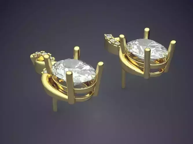 Earrings With Diamonds CAD-5267