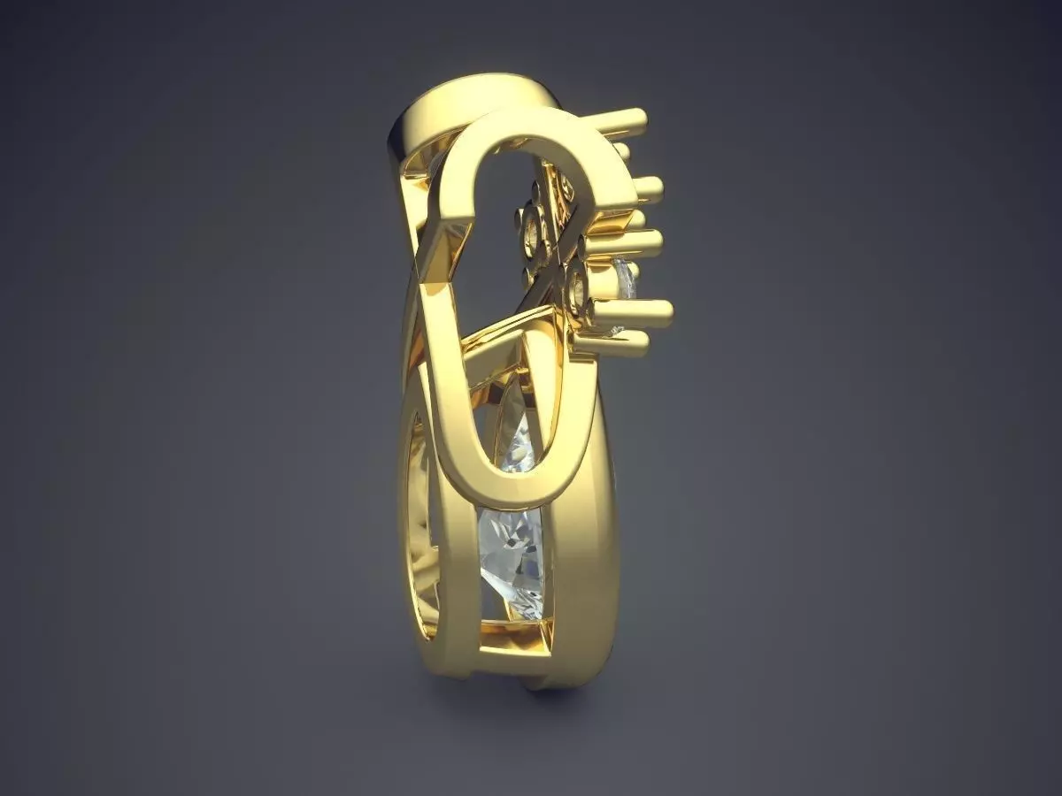 Pendant With Diamonds CAD-5262 3D print model_3