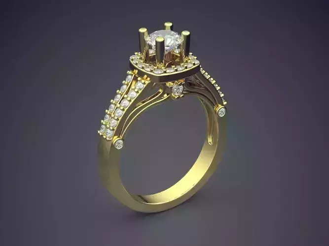 Engagement Ring With Diamonds CAD-5263