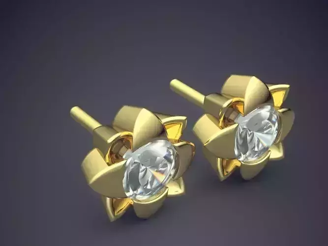 Earrings With Diamond CAD-5260