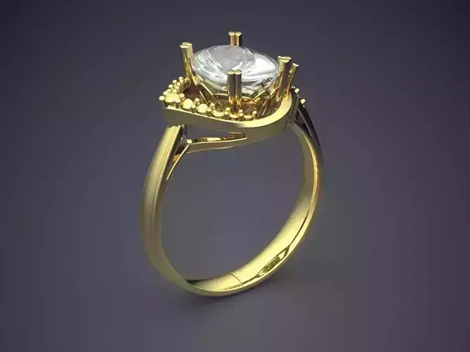 Engagement Ring With Diamond CAD-5252