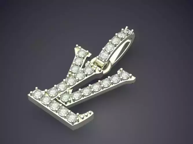 LV Pendant With Diamonds CAD-5249